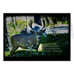 Psalm 42:1 and Deer Black Border Card