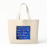 Psalm 51:10 canvas bag