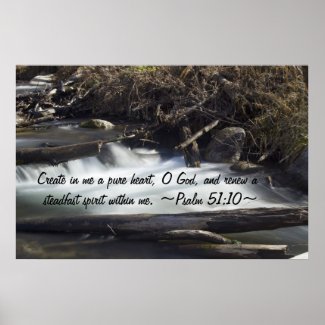 Psalm 51:10 Poster print