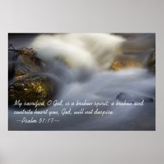 Psalm 51:17 Poster print
