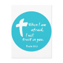 Psalm 56: When I am Afraid I Will Trust in You postcards by Parable Psalm 56: When I am Afraid I Will Trust in You postcards