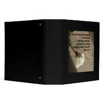 Psalm 59:16 White Rose Binder