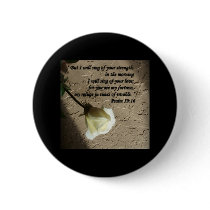 Psalm 59:16 White Rose Pins