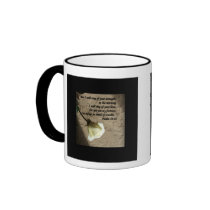 Psalm 59:16 White Rose Coffee Mug