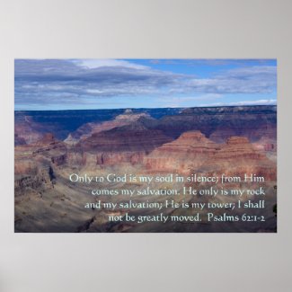 Psalm 62:1-2 Poster print