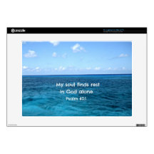 Psalm 62:1 My soul finds rest... 15" Laptop Skin