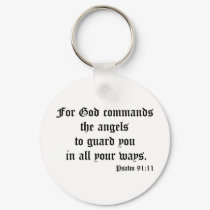 Psalm 91:11 keychains