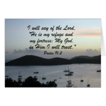 Psalm 91:2 greeting card