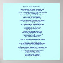 Psalm 91 - God Is Our Protector Posters