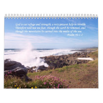 Psalm Inspirational Verse Ocean Calendar