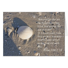 Psalms 139: 17-18, Shell Version Greeting Card