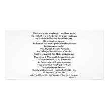 Psalms 23 personalized photo card