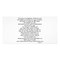 Psalms 23 personalized photo card
