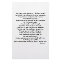 Psalms 23 personalized stationery