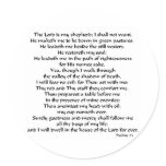 Psalms 23 round stickers