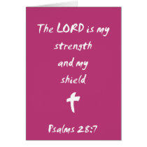 Psalms 28: The Lord is My Strength and Shield Card
