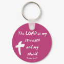 Psalms 28: The Lord is My Strength and Shield keychains