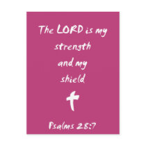Psalms 28: The Lord is My Strength and Shield postcards