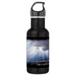 Psalms 34:4 on dark 18oz water bottle