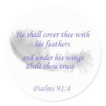 Psalms 91:4 He shall cover thee with his feathers stickers