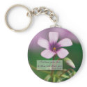 Psalms - Pink Wood Sorrel Keychain