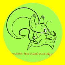 Psi Squirrel Sticker 2 stickers