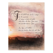 Pslams & Beautiful Sunsets / Psalms 9:9-10 postcards