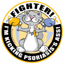 Psoriasis Cat Fighter photo sculptures