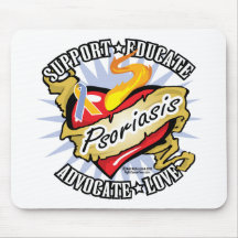 Psoriasis Classic Heart Mouse Mats
