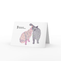 Psssst....I love you, with a cat kiss. card