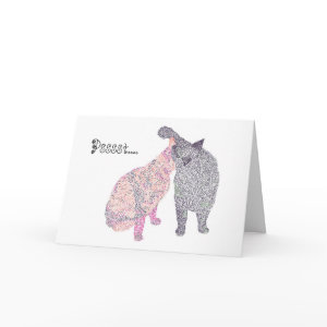 Psssst....I love you, with a cat kiss. card