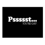 Pssst... You're gay  Post Card