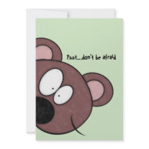 Psst, don't be afraid, it's your buddy's birthday personalized invitations