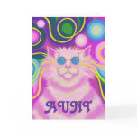 Psy-cat-delic 'Aunt' 'groovy birthday' card