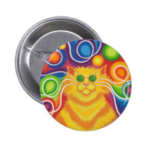 Psy-cat-delic button badge
