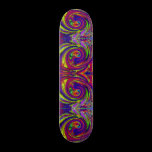 Psycedelic Swirls Cool Skateboard