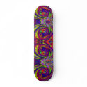 Psycedelic Swirls Cool Skateboard