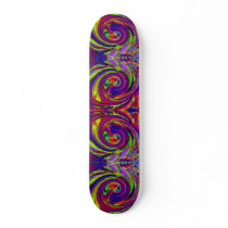 Psycedelic Swirls Cool Skateboard