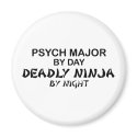 Psych Major Deadly Ninja magnets by poorrichards Psych Major Deadly Ninja magnets