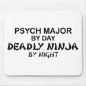 Psych Major Deadly Ninja mousepads by poorrichards Psych Major Deadly Ninja mousepads