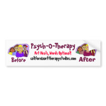 Psych-O-Therapy bumper sticker bumper stickers by ArtHeals Psych-O-Therapy bumper sticker bumper stickers