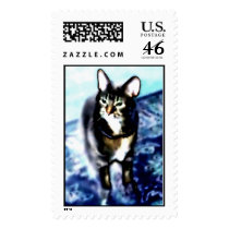 Psychadelic Kitty Postage Stamps