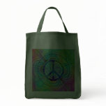 Psychadelic Peace Sign Tote Bags