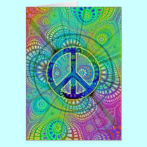 Psychadelic Peace Sign cards