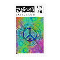 Psychadelic Peace Sign postage by Rave_On Psychadelic Peace Sign postage