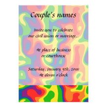 Psychadelic rainbow all+occasion custom announcement