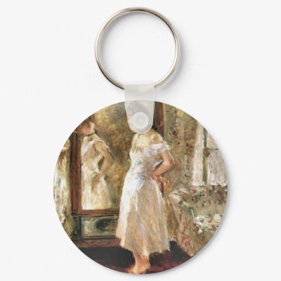 Psyche Berthe Morisot Fine Ar Keychain by vintagegiftmall