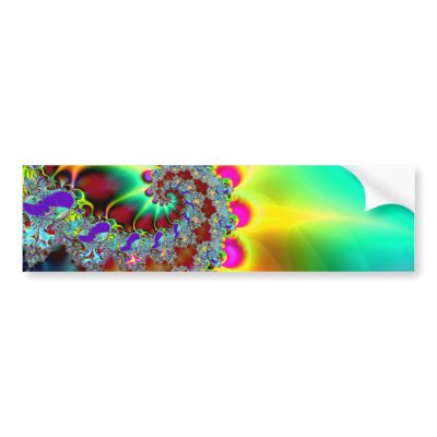 Psychedelic 12 - Fractal Bumper Sticker by MyOtherPlanet