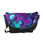 Psychedelic Abstract with Bubbles Messenger Bag