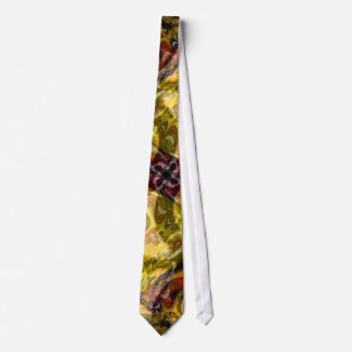 Psychedelic Abstract Yellow Tie tie